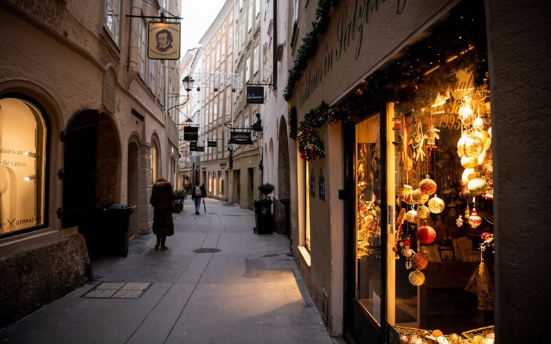 Trung tâm thành phố Salzburg, Áo, ngày 22/11. (Ảnh: Reuters)