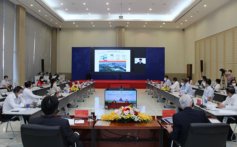 Quang cảnh hội nghị. Bình Dương tổ chức hội nghị trực tuyến xúc tiến đầu tư Hàn Quốc -0