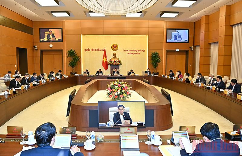 Quang cảnh phiên họp thứ 10 của Ủy ban Thường vụ Quốc hội cho ý kiến về dự án Luật Khám bệnh, chữa bệnh (sửa đổi). (Ảnh: DUY LINH) Tiếp tục nâng cao chất lượng dịch vụ y tế phục vụ người dân -0
