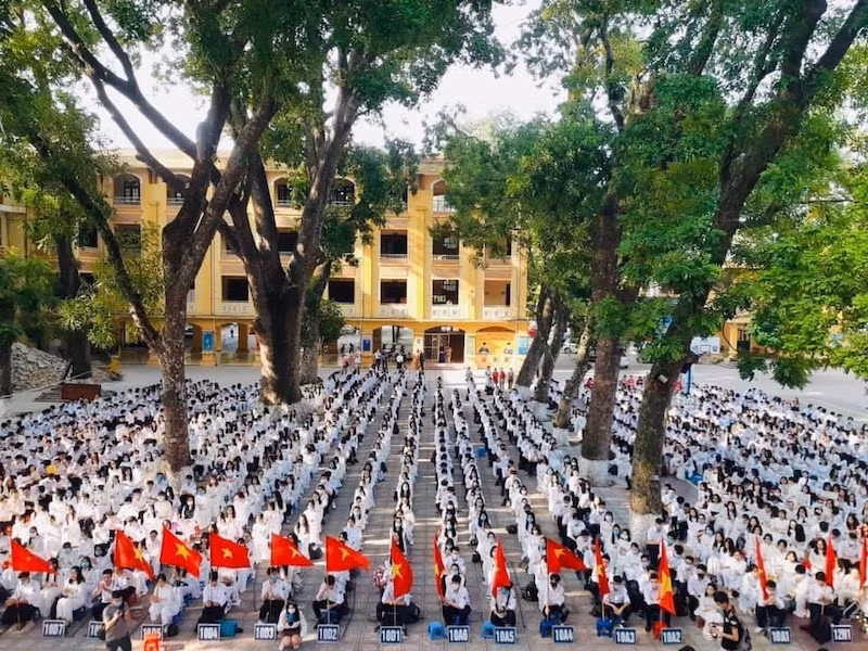 Học sinh THPT (Ảnh minh hoạ: TRường THPT Phan Đình Phùng, Ba Đình, Hà Nội)