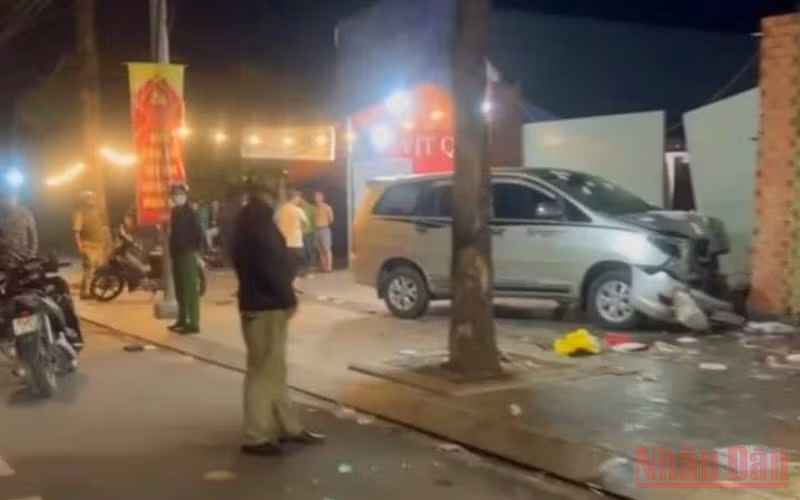 Hiện trường vụ tai nạn.