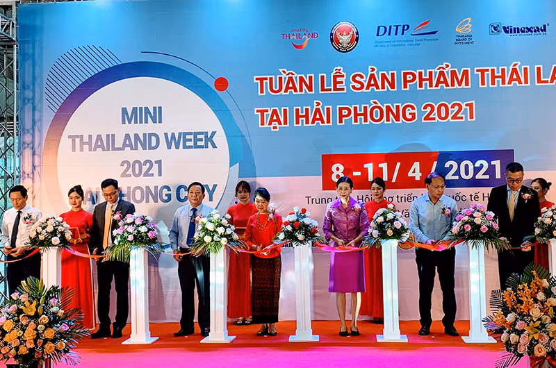Quang cảnh khai mạc Tuần lễ sản phẩm Thái Lan tại Hải Phòng.