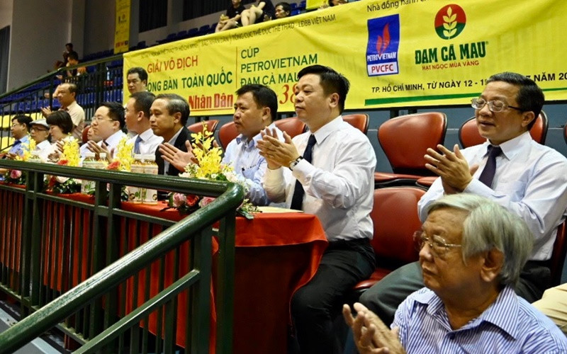 Các đại biểu dự lễ khai mạc. Khai mạc Giải vô địch bóng bàn toàn quốc Báo Nhân Dân lần thứ 38 năm 2020 -3