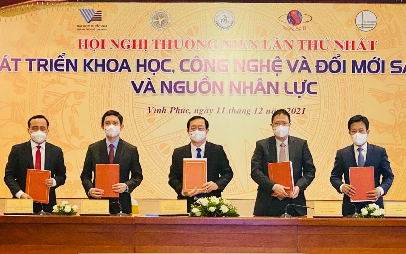 Lễ ký kết Chương trình phối hợp công tác trong giai đoạn tới nhằm gắn kết giữa các cơ quan. Bàn bạc các chính sách đột phá về khoa học và công nghệ -0