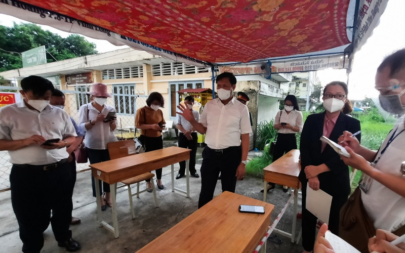 Thứ trưởng Đỗ Xuân Tuyên kiểm tra công tác phòng, chống dịch Covid-19 tại Vĩnh Long vào chiều 14/7. Đoàn công tác Bộ Y tế kiểm tra công tác phòng, chống dịch tại Vĩnh Long -0