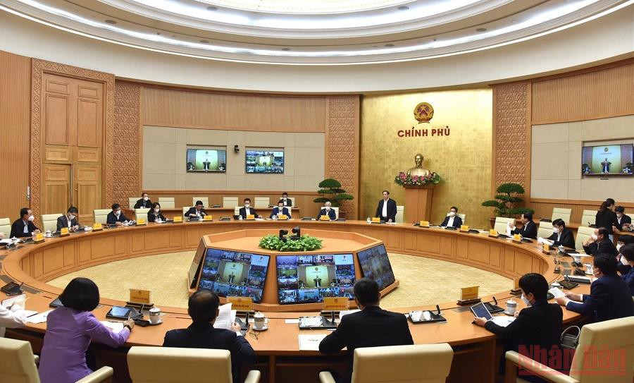 Toàn cảnh phiên họp. Nỗ lực đề ra các giải pháp phòng, chống dịch Covid-19 kịp thời, khoa học, hiệu quả -0