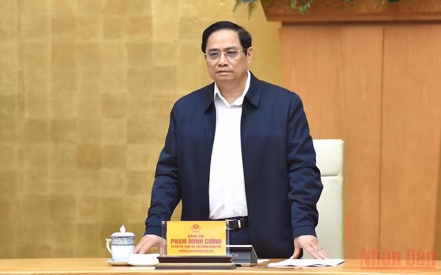 Thủ tướng Phạm Minh Chính chủ trì cuộc họp trực tuyến của Ban Chỉ đạo với 63 tỉnh, thành phố.
