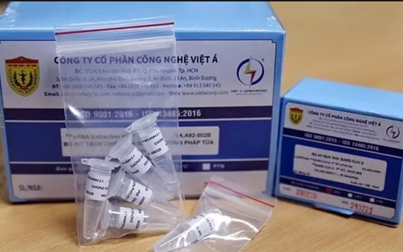 Bộ kit test xét nghiệm Covid-19 của Công ty cổ phần Công nghệ Việt Á.
