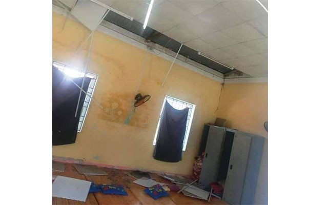 Hiện trường sau động đất tại điểm trường mầm non bản Giẳng, xã Mường Tè.