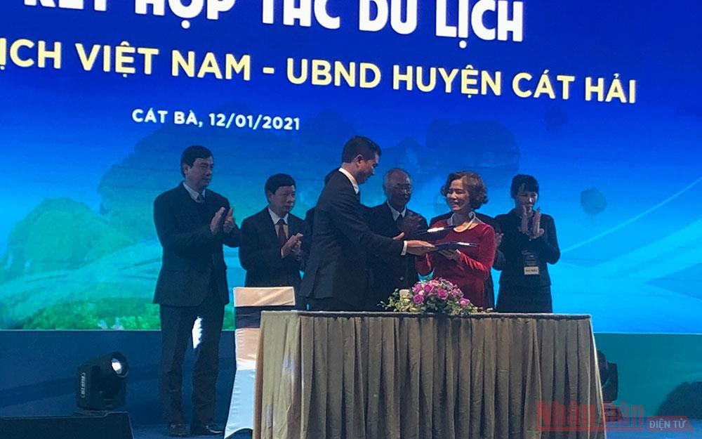 Ký kết hợp tác giữa UBND huyện Cát Hải và Hiệp hội Du lịch Việt Nam. Khai mạc Diễn đàn lữ hành toàn quốc -0