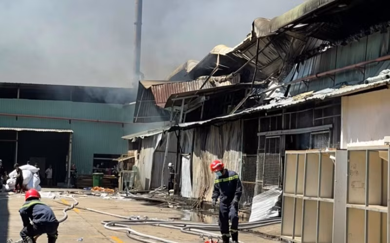 Hiện trường vụ cháy. (Ảnh: CCT)