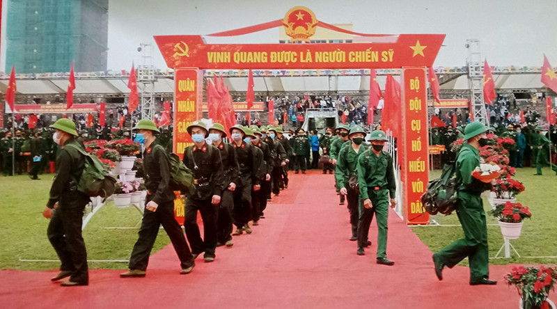 Lễ giao, nhận quân tại thành phố Thái Nguyên diễn ra trang trọng, an toàn, nhanh gọn. Thái Nguyên tổ chức giao quân trang trọng, an toàn, nhanh gọn -0