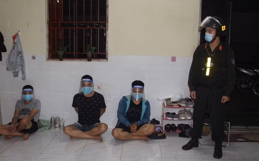 Công an thành phố Biên Hòa (Đồng Nai) bắt giữ nhóm đối tượng tại phường Tam Phước.