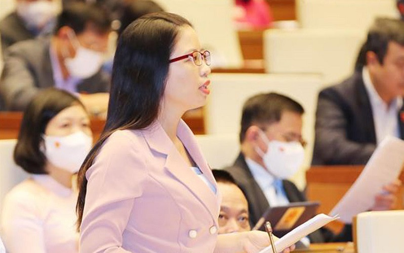 Đại biểu Nguyễn Thị Hà (Bắc Ninh) phát biểu. (Ảnh: TTXVN) Bảo đảm hiệu quả, công bằng trong tiếp cận điều kiện giáo dục -0