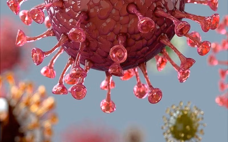 Mô phỏng hình ảnh virus SARS-CoV-2. (Ảnh: Getty Images)