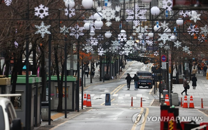 Một tuyến đường của thủ đô Seoul, ngày 22-11. (Ảnh: Yonhap)