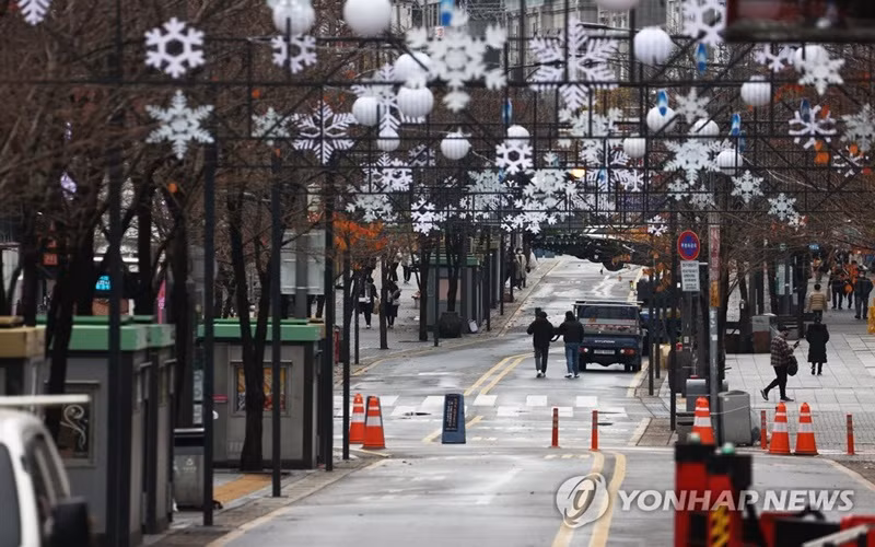 Một tuyến đường của thủ đô Seoul, ngày 22-11. (Ảnh: Yonhap)
