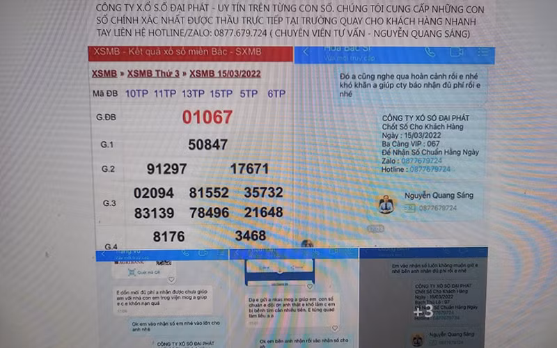 Một hình thức lừa đảo bán số lô, đề trên mạng xã hội Facebook.