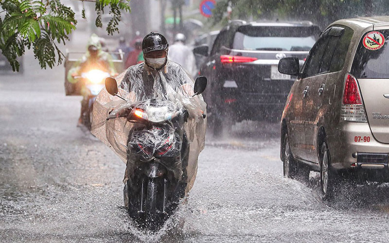Khu vực Hà Nội từ đêm 24 đến ngày 26/8, có mưa rào và dông, cục bộ có mưa to. (Ảnh minh họa)
