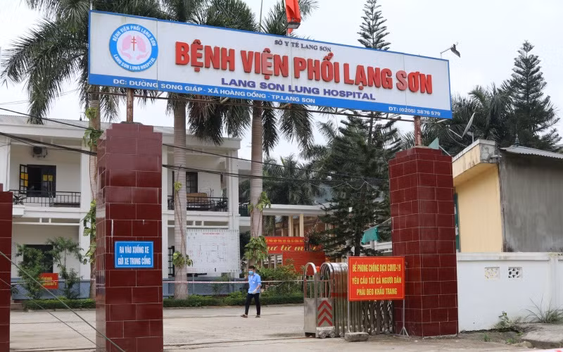 Khu Bệnh viện Phổi Lạng Sơn đã được phong tỏa.