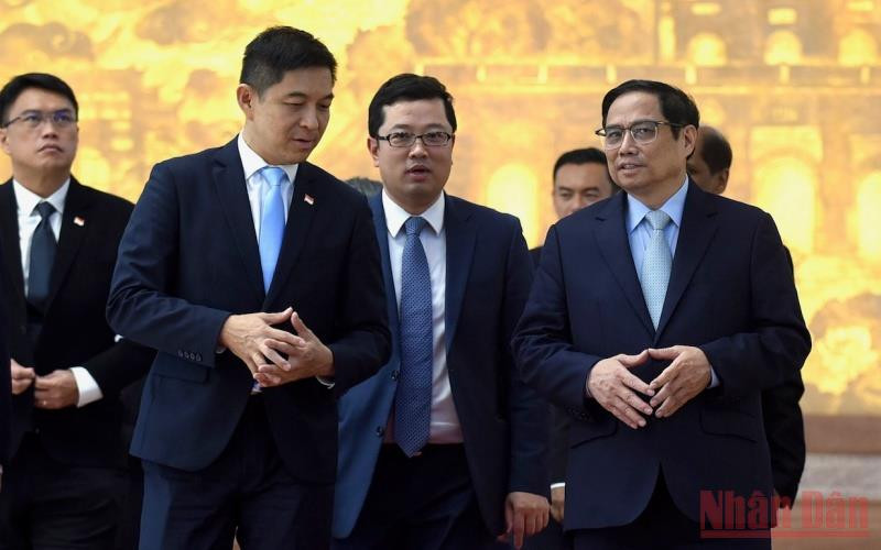 Thủ tướng nhấn mạnh, Singapore luôn là một trong những đối tác quan trọng hàng đầu của Việt Nam ở khu vực. (Ảnh: TRẦN HẢI) DSC_3786-1653037205969.jpg