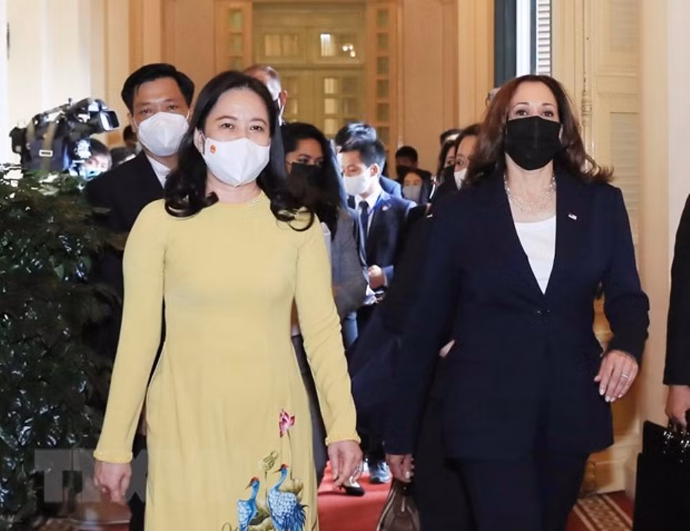 Phó Chủ tịch nước Võ Thị Ánh Xuân tiếp Phó Tổng thống Hoa Kỳ Harris -0