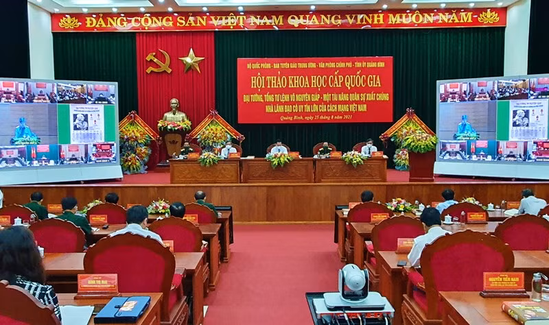  Quang cảnh Hội thảo tại điểm cầu Quảng Bình.