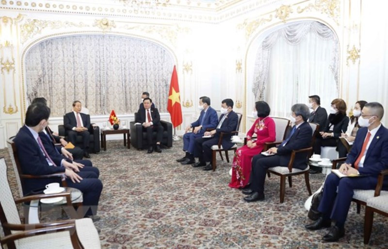 Quang cảnh buổi tiếp. (Ảnh: Doãn Tấn/TTXVN) Những nhịp cầu thúc đẩy giao lưu nhân dân hai nước Việt-Hàn -0
