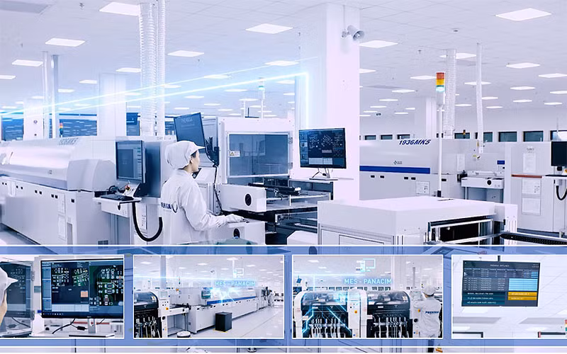 Hệ thống sản xuất thông minh MES - Panacim tại Nhà máy Điện tử thông minh Phenikaa.