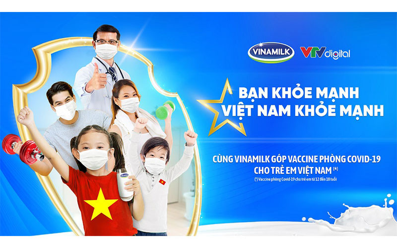 Banner của chiến dịch. (Ảnh: VInamilk) Trẻ em Việt Nam trước cơ hội được bảo vệ bởi vaccine phòng Covid-19 -0
