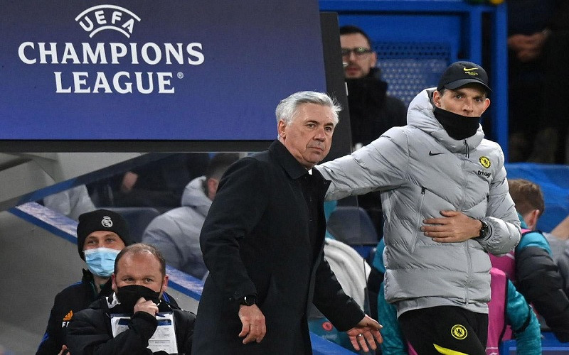 Đánh bại Ancelotti là nhiệm vụ hết sức nặng nề với Thomas Tuchel. (Ảnh: Independent)