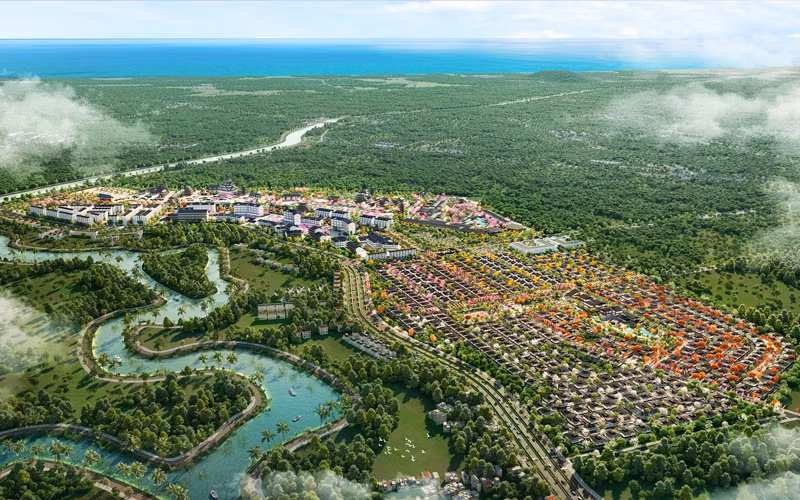 Phân khu Koto sở hữu vị trí đắc địa bậc nhất trong quần thể Sun Beauty Onsen. (Ảnh phối cảnh minh họa)