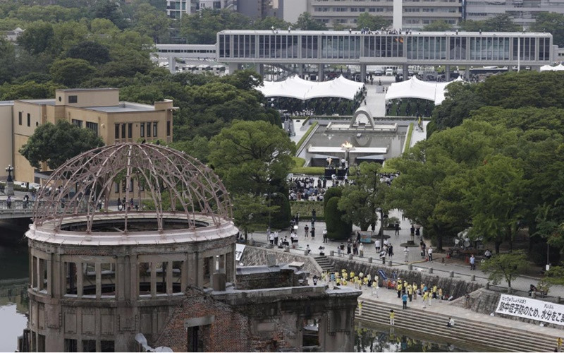 Toàn cảnh Công viên Tưởng niệm Hòa bình. (Ảnh: Kyodo News) Thông điệp đoàn kết từ Hiroshima -0