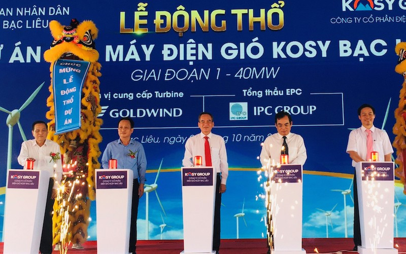 Chính thức khởi công xây dựng Nhà máy điện gió Kosy Bac Liêu giai đoạn 1.