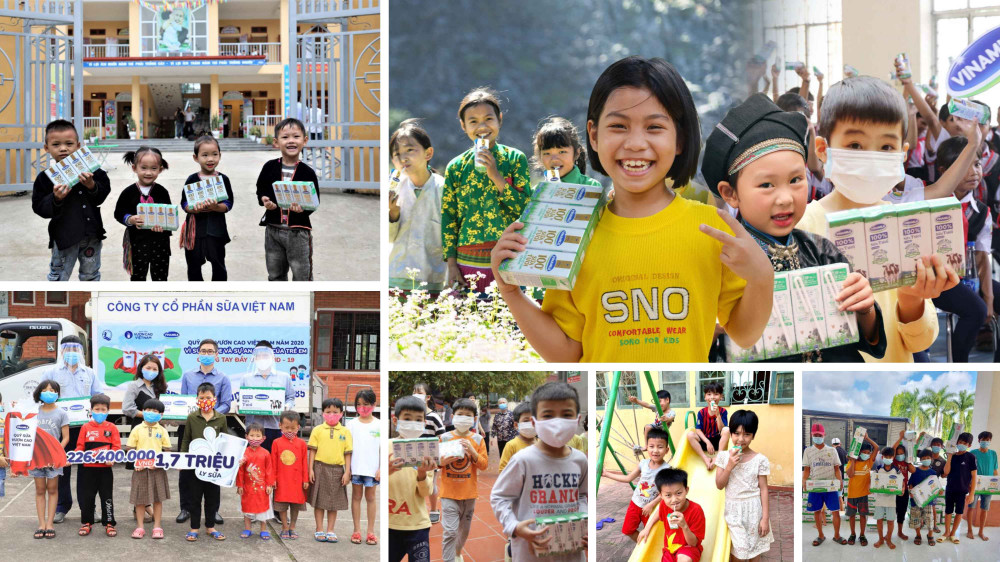Vinamilk thực hiện nhiều chương trình hướng đến trẻ em như Quỹ sữa Vươn cao Việt Nam, chăm sóc dinh dưỡng trẻ em trong đại dịch. Vinamilk tiếp tục lan tỏa thông điệp