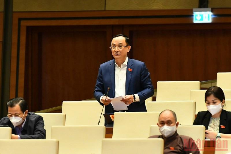 Đại biểu Nguyễn Ngọc Sơn (Hải Dương) đóng góp ý kiến tại phiên thảo luận. Cần phải có quy định hạn chế hưởng bảo hiểm xã hội một lần -0