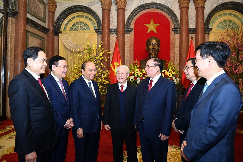 Tổng Bí thư, Chủ tịch nước Nguyễn Phú Trọng chúc Tết các đồng chí lãnh đạo, nguyên lãnh đạo Đảng, Nhà nước -0