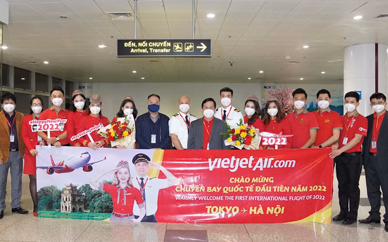Vietjet đón chuyến bay quốc tế đầu tiên trong ngày đầu năm -0