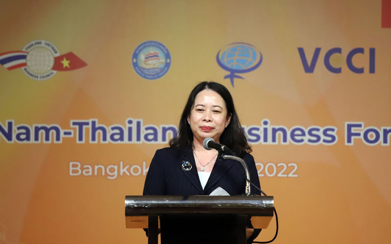 Phó Chủ tịch nước Võ Thị Ánh Xuân phát biểu tại diễn đàn. Việt Nam-Thái Lan thúc đẩy doanh nghiệp kết nối vì sự phát triển bền vững -0
