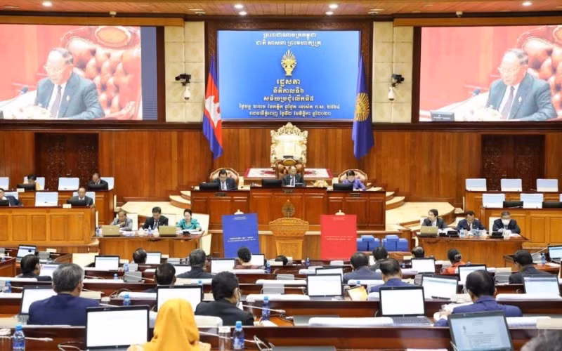 Kỳ họp thứ 5, Quốc hội Campuchia khóa VI. (Ảnh: Fresh News).