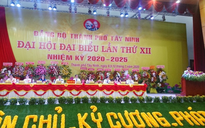 Các đại biểu dự Đại hội đại biểu Đảng bộ TP Tây Ninh. Tây Ninh tổ chức Đại hội điểm cấp trên cơ sở -0