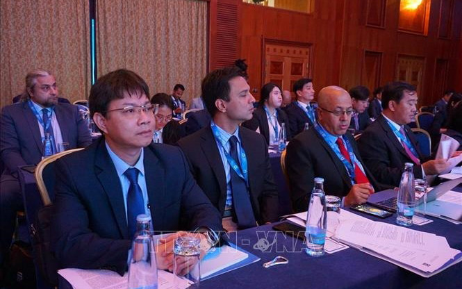 Đoàn đại biểu Đảng ta do đồng chí Ngô Lê Văn, Phó Trưởng Ban Đối ngoại Trung ương làm Trưởng đoàn tham dự các sự kiện. (Ảnh: TTXVN)