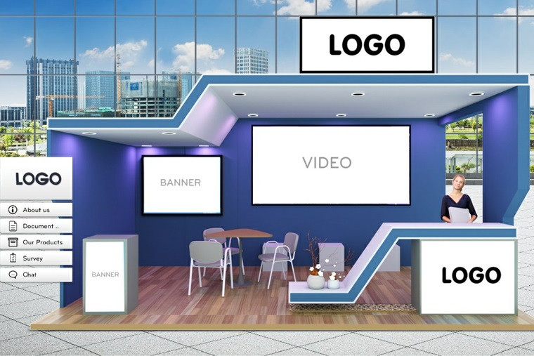 Mẫu gian hàng 2D. ITU Virtual Digital World 2020: “Cùng nhau xây dựng thế giới số
