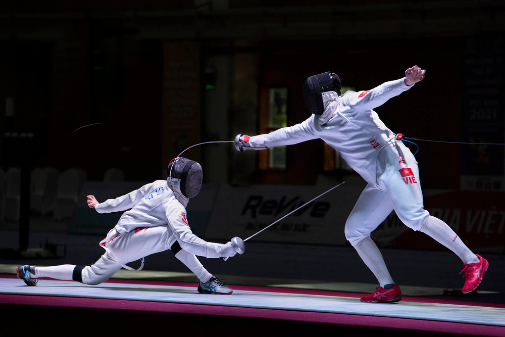 Tác phẩm Đường kiếm khéo léo của tác giả Triệu Cơ Lương. “Ảnh đẹp SEA Games 31” - Dấu ấn của một kỳ Đại hội thành công -0