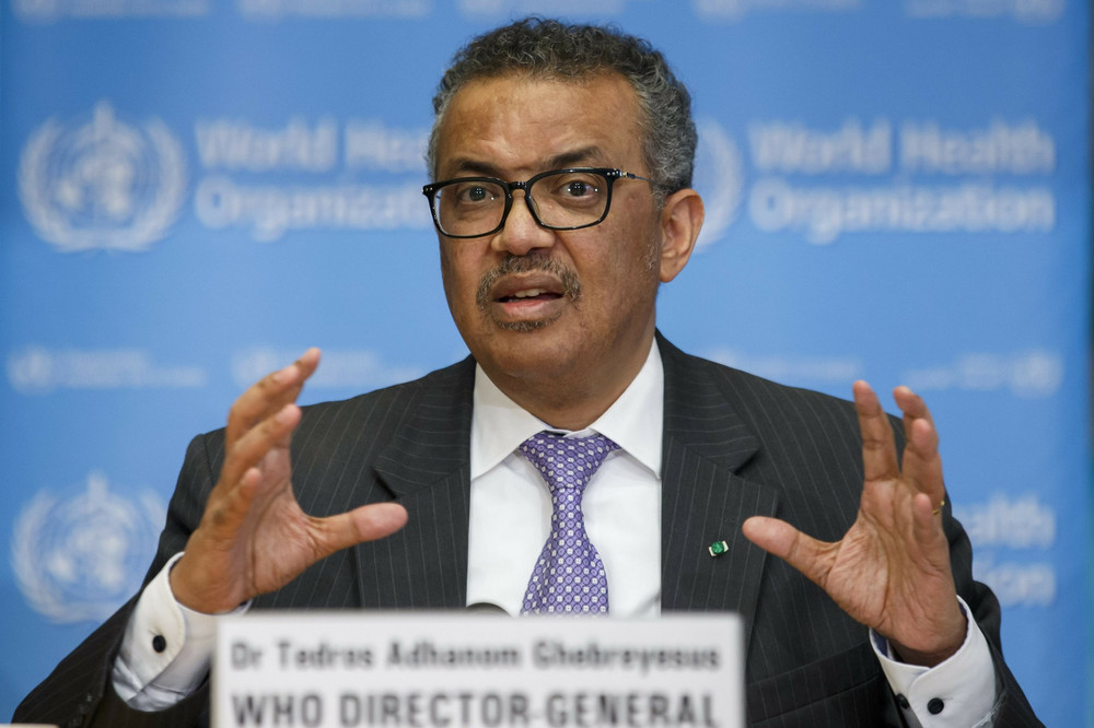 Ngày 11-3, Tổng Giám đốc Tổ chức Y tế thế giới (WHO) Tedros Adhanom Ghebreyesus cho biết, tổ chức này coi đợt bùng phát dịch bệnh viêm đường hô hấp cấp Covid-19 do chủng mới của virus corona (SARS-CoV-2) gây ra là một đại dịch toàn cầu. 1 -0