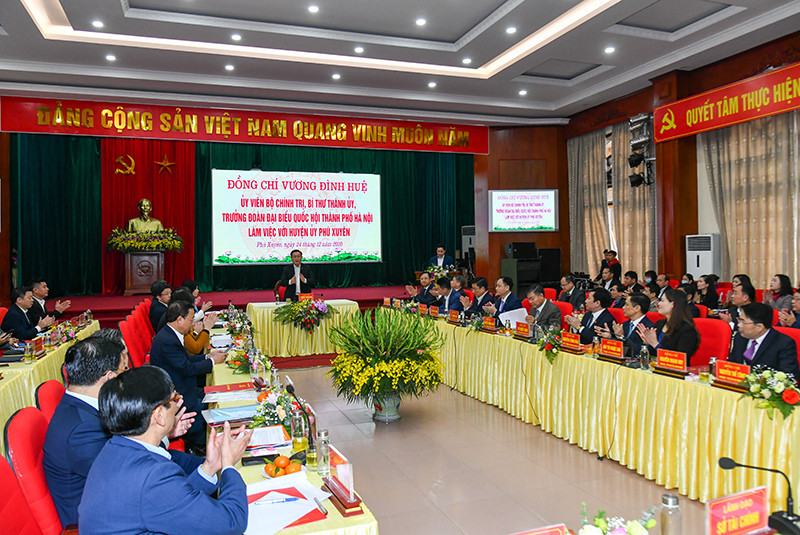 Ảnh: DUY LINH Sớm đưa huyện Phú Xuyên thành đô thị vệ tinh của Thủ đô -0