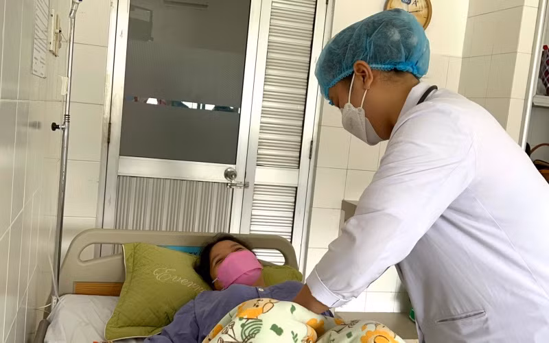 Nữ bệnh nhân T.N.H. hồi phục tốt sau phẫu thuật.