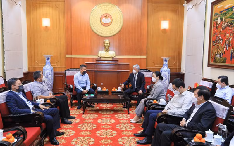 Quang cảnh buổi tiếp. Ảnh: Báo Đại đoàn kết