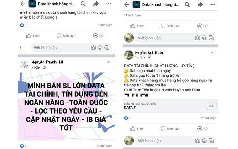 Thậm chí thông tin cá nhân còn được mua bán công khai trên mạng xã hội.