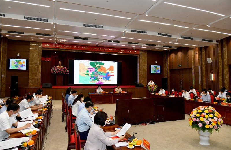 Quang cảnh hội nghị. Triển khai xây dựng đường Vành đai 4, tạo động lực phát triển Vùng Thủ đô -0